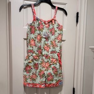 436 by Matilda Jane Floral Kids One Piece in Pink and Green